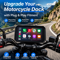 Aoocci BM7 Navigateur GPS pour moto 7 pouces 1024x600 IPS avec CarPlay sans fil et Android Auto, WiFi double bande, étanche