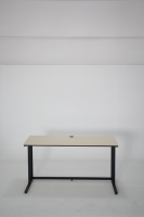 Bureau convertible moderne pour la maison et le bureau, avec étagère, table réglable en hauteur, design élégant en bois et panneaux, structure en métal, garantie 1 an