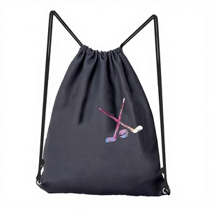 Sac à cordon personnalisé recyclable de taille moyenne en non-tissé avec motif de lettres et logo par Andony - Product Image 2