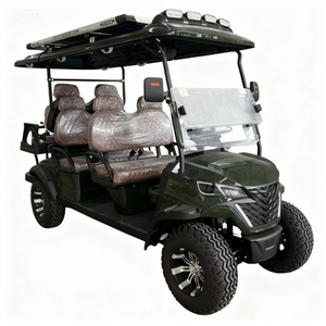 Voiturette de golf HKBG 1-2 places, châssis en acier, freins à tambour hydrauliques sur 4 roues, batterie lithium/plomb-acide, 6 places - Product Image 6
