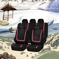 Ensemble universel de housses de siège de voiture en polyester gris SUV Truck Van Sedan Airbag Accessoires intérieurs compatibles pour l'avant deux sièges