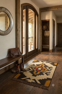 Handwoven Wool Jute Southwestern Tribal <b>Runner</b> <b>Rug</b> | Rustic Boho Farmhouse Entryway Hallway Accent Carpet for Home Decor - Product Image 4