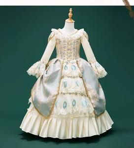 QWZ622 Vestido de estilo medieval para niños Nuevo vestido de escenario de drama Cumpleaños Cos Flotador Desfile Vestido de princesa - Product Image 4