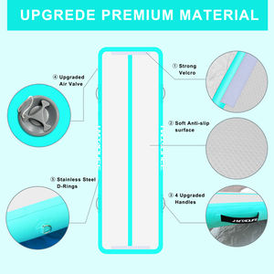 Hot Oppblasbare Turnmatter <span class=keywords><strong>Air</strong></span> Track Tapis de gymnastique gonflable Tapis de yoga <span class=keywords><strong>gris</strong></span> de 10 mètres en usine - Product Image 4