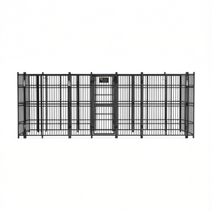 Caseta para Perros de Acero con Recubrimiento de Polvo Negro, 198.5 Pies Cuadrados, Corrales para Mascotas, Duradera, Rectangular, Estilo Moderno para Interiores - Product Image 1