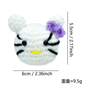 LLavero de animales de ganchillo hecho a mano, muñecas colgantes, artesanías de tela textil de algodón para graduación de Halloween, para amigos, niños, mamá - Product Image 6