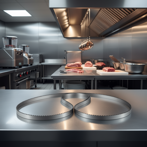Lame de scie à ruban en acier au carbone 82,3"x0,63"x0,02" pour machines de découpe de viande et de préparation alimentaire, 5 pièces - Product Image 2