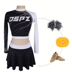 Personnalisable One-Stop Performance Wear Cheerleading Crop Top Dress pour enfants et adultes Concevez vos propres uniformes - Product Image 5