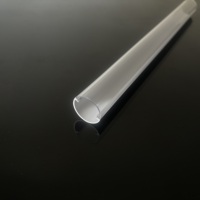 Diffuseur de lumière LED en polycarbonate transparent blanc laiteux de 20 mm de diamètre, profil de tube de co-extrusion, couvercle de lentille