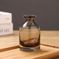2024 luxe nouveau Design Transparent thé couleur 100ml boule de bois bâton vide verre maison parfum diffuseur bouteille liège étanchéité