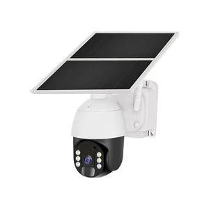 Caméra solaire extérieure 4G WIFI sans fil PTZ détection de mouvement caméra de sécurité Audio bidirectionnelle avec batterie Rechargeable