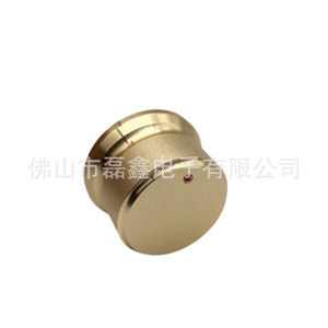 Leixin Aluminum Alloy Potentiometer Knob Cap 30x18mm Gold <b>Sandblasted</b> Red Label Inner Hole 6mm - Product Image 1