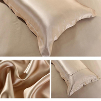 Ensemble de taies d'oreiller en satin de soie naturelle personnalisées de luxe, taie d'oreiller en soie de mûrier 100%, taie d'oreiller en soie pure