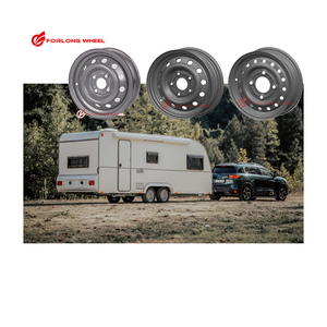 FORLONG Roues de <span class=keywords><strong>remorque</strong></span> <span class=keywords><strong>13</strong></span> "en acier et aluminium 4JX13 4x100 4-100-57 Compatible avec Goodride 155 80R13 - Product Image 6