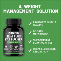 Accélérateur de perte de poids, brûleur de graisse cliniquement prouvé et coupe-faim pour femmes, 60 capsules SLIM PLUS FAT BURNER Capsules