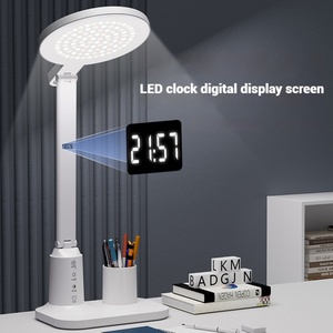 Lampe de table pliable à affichage numérique LED, avec minuterie, chargement USB, 3600 mA, gradation à cinq niveaux, porte-stylo, lampe de bureau pour l'étude - Product Image 6