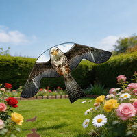 Cerf-volant effaroucheur d'oiseaux Aigle Volant avec mât télescopique, dissuasif à énergie éolienne pour le contrôle des pigeons agricoles, vente en gros
