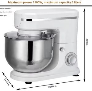 Batteur Électrique sur Socle en Acier Inoxydable pour Boulangers à Domicile, avec Fouet à Pâte et Boîtier en Plastique, Mixeur Alimentaire OEM Transfrontalier pour la Pâtisserie - Product Image 5