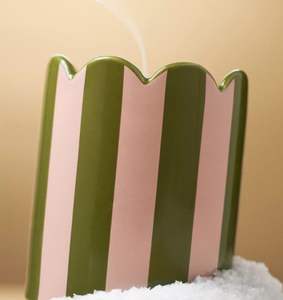 Recipiente de Cerámica Vacío para Velas, Marca <span class=keywords><strong>Jalo</strong></span>, Hecho a Mano, con Diseño de Vieira Rayada, para Decoración del Hogar en el Día de San Valentín - Product Image 4