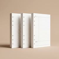 Recambios de Papel para Carpeta de 9 Anillos B5 con Notas Cornell, Hojas Sueltas de 180x257mm con Cuadrícula Punteada para Estudio Universitario