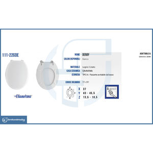 Gravena Vaso Derby Housse de siège de toilette Copriwater Product - Product Image 5