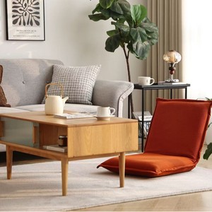 Silla Tatami Estilo Japonés, Silla Plegable para el Suelo con Respaldo, Silla para Sala de Estar, Roja, Amarilla, Negra, Verde Militar - Product Image 1