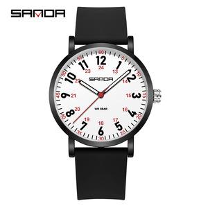 Reloj de Cuarzo SANDA para Hombre, Ultrafino de 42.5MM, Resistente al Agua, con Esfera Luminosa Grande y Correa de Silicona, Cronometraje Preciso, Reloj de Pulsera Casual - Product Image 5