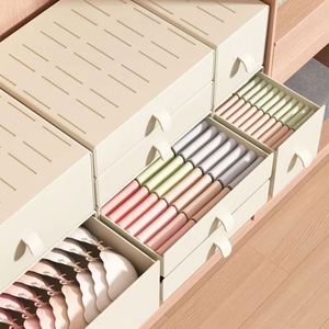 Stackable Flexible Desk Organizer With <b>Drawers</b> Plastic Storage for <b>Makeup</b> and Desktop European Style High Quality - Product Image 4