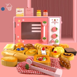 Jouets de coupe de cuisinière, jeu de rôle de Simulation de cuisine, four à pain en <span class=keywords><strong>bois</strong></span> rose, <span class=keywords><strong>jouet</strong></span> pour enfants, cadeau - Product Image 3