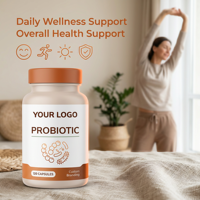 Complément Probiotique pour la Santé Féminine en Capsules en Vrac avec Soutien de la Flore Intestinale Digestive et Soutien Oral 120 Capsules 60g OEM ODM Marque Privée