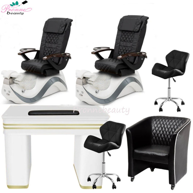 Luxury Salon Equipment Set Acetone Resistant PU Leather Foot Massage Spa Pedicure Chair Package