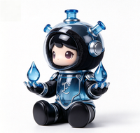 Figurine OEM personnalisée style technologique Zodiaque Verseau en PVC et ABS avec peluche douce et moelleuse, boîte mystère de collection, jouet artistique