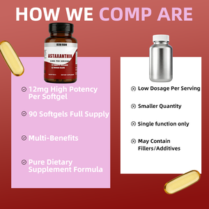 アスタキサンチンソフトジェル 12mg 1回分 60粒 大人用 目と関節のサポート 免疫健康サプリメント OEMプライベートラベル 卸売業者 - Product Image 6