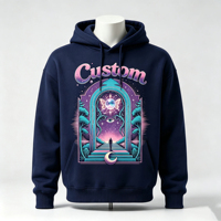 Sweater Hoodie Pria Hangat dan Nyaman, Model Oversize, Bordir Logo Custom, Gaya Street Hip Hop, Musim Gugur Musim Dingin, 100% Katun