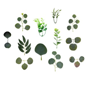 Bouquet de feuilles d'eucalyptus artificielles Yunzhi, 10 cm, en plastique, sérigraphié, pour décoration de mariage, verdure - Product Image 4
