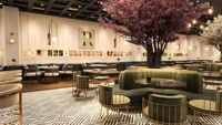 Ensemble de Mobilier de Restaurant Moderne de Haute Qualité, Canapé Banquette en Velours, Table et Chaises pour Restaurants et Bars en Bois