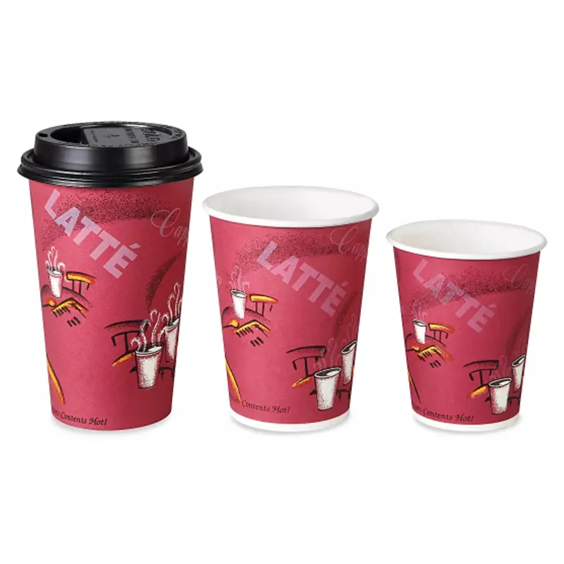 Hot Sale Double Wall Biodegradable Custom Paper Cup with Lids Craft Paper Disposable Coffee Packaging,other Food Profunpak