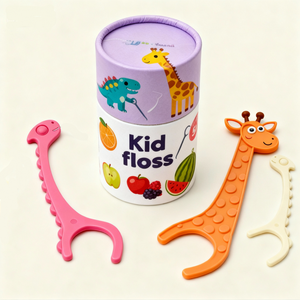 Emballages OEM, dinosaure, girafe, requin, bâtonnet de soie <span class=keywords><strong>dentaire</strong></span> pour enfants, cure-dents, bâtonnets de soie <span class=keywords><strong>dentaire</strong></span> au fluorure, saveur de fruits, soie <span class=keywords><strong>dentaire</strong></span> pour enfants - Product Image 1