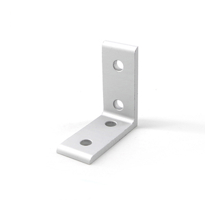 Série 2525, supports d'angle en aluminium à 4 trous, supports d'angle en aluminium pour profilés en aluminium, fabrication de boucliers de sécurité - Product Image 2