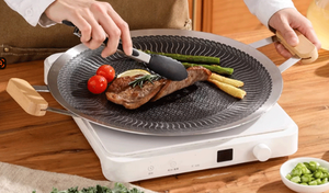 316 Stainless Steel Barbecue <b>Pan</b> with Handle, Suitable for Outdoor Barbecues, Camping, and <b>Induction</b> Cooking - Product Image 3