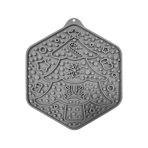 <b>Silicone</b> Dog Licking <b>Mat</b> Christmas Design Slow Feeding Anti Choking Pet Food <b>Mat</b> Non Slip Easy Clean - Product Image 2