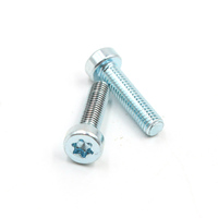 # 2/ # Vis de machine à tête cylindrique fraisée Torx Phillips en acier inoxydable, filetage UNC 4 1/4 "-20, 3/8" M3x16, DIN7985