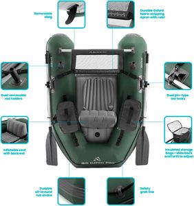 Bateau de pêche gonflable INTEX 68381 Big Catch <span class=keywords><strong>Pro</strong></span>, en PVC, pour la pêche en plein air, bateau à rames, 165 cm x 119 cm x 38 cm - Product Image 3