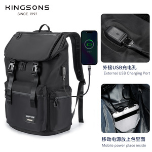 Kingsons Men's Backpack 20-35L Waterproof Multi-Functional Outdoor Travel <b>Computer</b> <b>Bag</b> Large Capacity Ultralight Design - Product Image 4