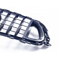 Grille en fibre de carbone style BRBUS ROCKET GT avec chrome rouge pour Fuheng 2020 Classe E W213