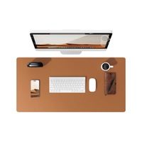 Tapis de bureau extra large imperméable et résistant aux taches en cuir PU pour ordinateur XXL Tapis de souris respectueux de l'environnement Protection des yeux Simple