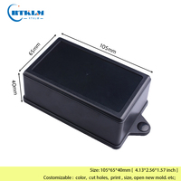 Boîtier de projet en plastique ABS, boîtes de jonction électriques en plastique DIY, boîtier de montage mural pour PCB, boîtier électronique en plastique 105*65*40mm