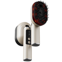 Masseur de tête électrique portable 2026 à lumière rouge, peigne pour le cuir chevelu, soin des cheveux avec atomisation d'huiles essentielles, spa