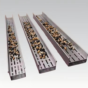 Canaletas de drenaje personalizables para patios y balcones exteriores, de acero inoxidable 304 en forma de U, accesorios. - Product Image 1