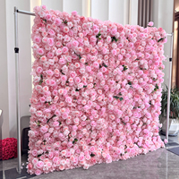Mur de fleurs artificielles colorées sur mesure pour mariage, décoration de fond de scène, fournitures de mariage en gros